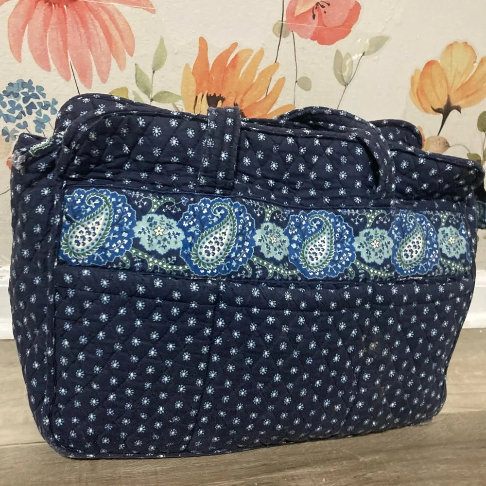 Vera Bradley Nantucket Navy Quilted Diaper Bag